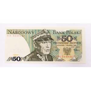 Polska, PRL (1944 - 1989), 50 ZŁOTYCH 1.12.1988, seria HH.