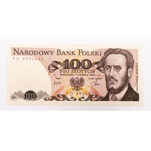 Polska, PRL (1944 - 1989), 100 ZŁOTYCH 1.06.1979, seria FD.