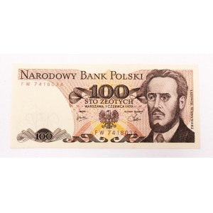 Polska, PRL (1944 - 1989), 100 ZŁOTYCH 1.06.1979, seria FW.