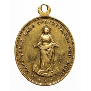Medalik religijny XIX w., Św. Józef, Maria