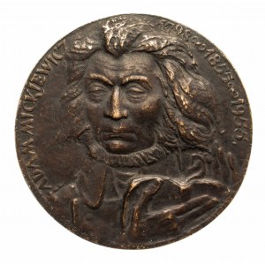 Polska, PRL (1944-1949), medal Adam Mickiewicz - w setną rocznicę zgonu 1955 (J. Gosławski)