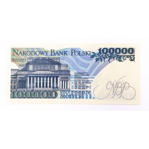 Polska, PRL (1944 - 1989), 100000 ZŁOTYCH 1.02.1990, seria BA.