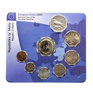 Malta, blister z monetami obiegowymi, 2004.