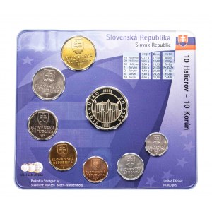 Słowacja, blister z monetami obiegowymi, 2004.