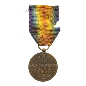 Francja, Medal Zwycięstwa La Grande Guerre Pour La Civilisation 1914-1918