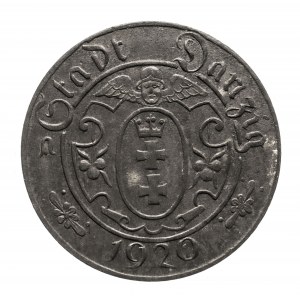 Free City of Danzig, 10 pfennigs 1920, Danzig, 57 pearls