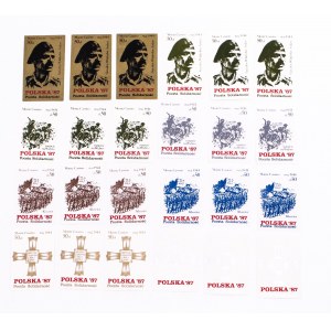 Solidarność, zestaw znaczków / bloczków Monte Cassino 1987