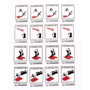 Solidarność, zestaw znaczków / bloczków 16 grudnia 1981 (1986)