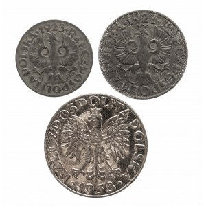 Polska, Generalna Gubernia, zestaw 3 monet.