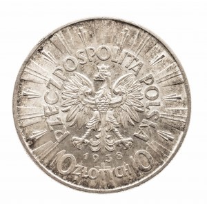 Polen, Zweite Republik (1918-1939), 10 Zloty 1938 Piłsudski, Warschau