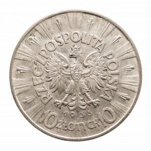 Polska, II Rzeczpospolita (1918-1939), 10 złotych 1935 Piłsudski, Warszawa