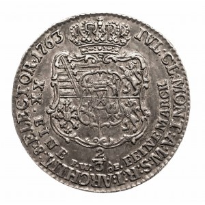 Fryderyk Krystian 1763, 2/3 talara (gulden) 1763, Drezno