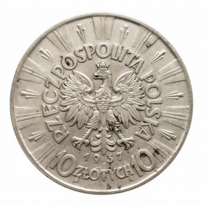 Polsko, Druhá republika (1918-1939), 10 zlotých 1937 Piłsudski, Varšava
