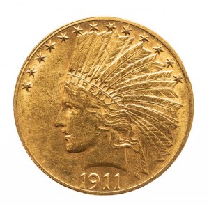 Stany Zjednoczone Ameryki (USA), 10 dolarów 1911, Filadelfia, typ Indian Head