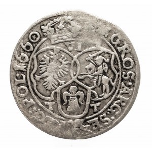 Polen, Jan II. Kazimierz (1648-1668), Sixpence 1660 T T, Bydgoszcz.