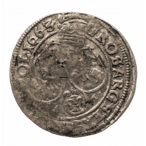 Poland, John II Casimir (1648-1668), sixpence 1663 A T, Bydgoszcz.