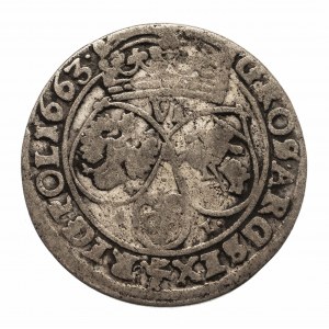 Poland, John II Casimir (1648-1668), sixpence 1663 A T, Bydgoszcz.