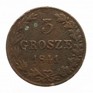 Russian Partition, Nicholas I (1825-1855), 3 pennies 1841 MW, Warsaw.