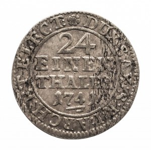 Poland, August III Sas (1733-1763), 1/24 thaler 1741 FWóF, Dresden