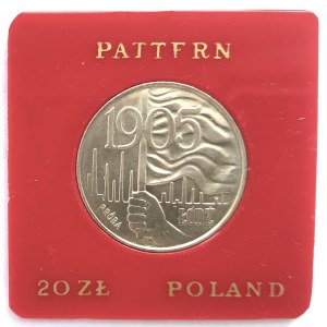 Poľsko, PRL (1944-1989), 20 zlotých 1980, 1905 - Lodž, vzorka, meď-nikel