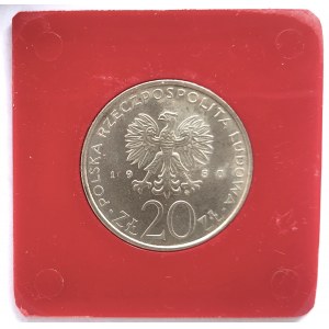 Poľsko, PRL (1944-1989), 20 zlotých 1980, 1905 - Lodž, vzorka, meď-nikel