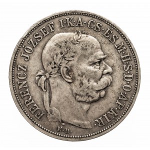 Węgry, Franciszek Józef I (1848-1916), 5 koron 1900 KB, Kremnica