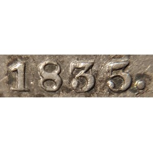 Polsko, ruské dělení, Mikuláš I. 1825-1855, 1 1/2 rublu / 10 zlotých 1835 НГ, Petrohrad - interpunkce číslice data