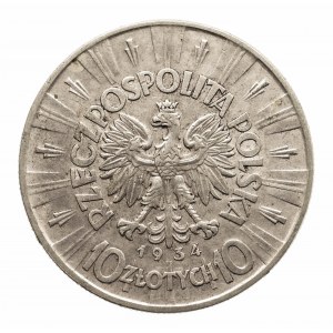 Polska, II Rzeczpospolira (1918-1939, 10 złotych 1934 Piłsudski, Warszawa