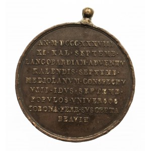 Włochy, Lombardia-Wenecja, Ferdynand I Habsburg - medal koronacyjny 1838