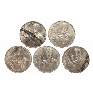 Poland, People's Republic of Poland (1944-1989), 10000 gold 1987, John Paul II, set of 5 coins