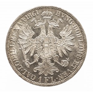 Austria, Franciszek Józef I (1848-1916), 1 floren 1861 A, Wiedeń