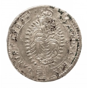 Węgry, Leopold I (1657 - 1705), 15 krajcarów 1689 KB, Kremnica.