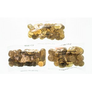 Poland, Republic of Poland since 1989, set of 300 coins: 100 x 1 penny, 100 x 2 pennies, 100 x 5 pennies 2007.