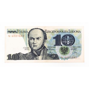 Poľsko, PRL (1944 - 1989), 10 ZŁOTYCH 1.06.1982, séria N.