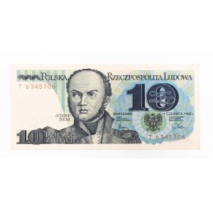 Poľsko, PRL (1944 - 1989), 10 ZŁOTYCH 1.06.1982, séria T.