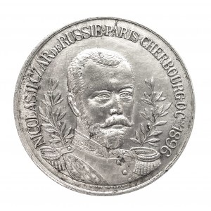 Francja / Rosja, medal z okazji wizyty Cara Mikołaja II we Francji, 1896