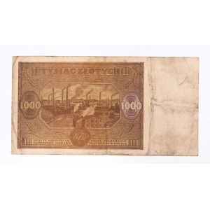 Polska, PRL (1944 - 1989), 1000 ZŁOTYCH 15.01.1946, seria M.