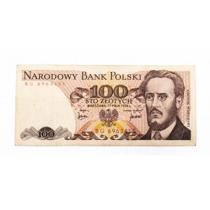 Polska, PRL (1944 - 1989), 100 ZŁOTYCH 17.05.1976, seria BG.