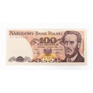 Polska, PRL (1944 - 1989), 100 ZŁOTYCH 1.12.1988, seria RM.