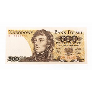 Poľsko, PRL (1944 - 1989), 500 ZŁOTYCH 1.06.1982, séria DH.