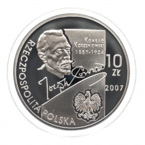 Polska, Rzeczpospolita od 1989 roku, 10 złotych 2007, Konrad Korzeniowski