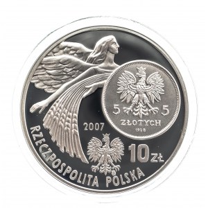 Polska, Rzeczpospolita od 1989 roku, 10 złotych 2007, Dzieje Złotego - 5 złotych 1928