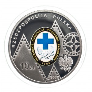 Polska, Rzeczpospolita od 1989 roku, 10 złotych 2009, 100 Rocznica Powstania TOPR