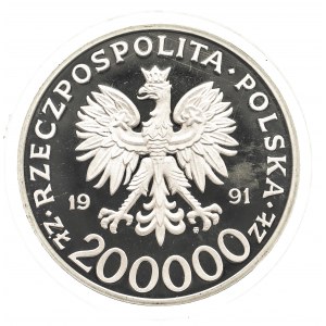 Poľsko, Poľská republika od roku 1989, 200 000 zl 1991, Leopold Okulicki Nieźwiadek