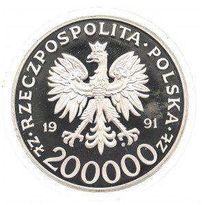 Polska, Rzeczpospolita od 1989 roku, 200000 złotych 1991, Leopold Okulicki Nieźwiadek