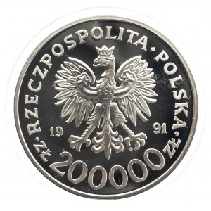 Polska, Rzeczpospolita od 1989 roku, 200000 złotych 1991, XVI Zimowe Igrzyska Olimpijskie Albertville 1992