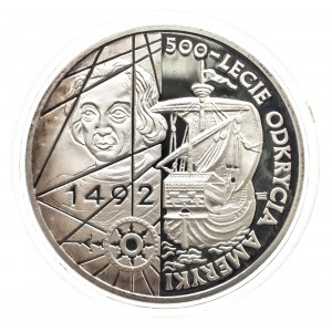 Polska, Rzeczpospolita od 1989 roku, 200000 złotych 1992, 500-lecie odkrycia Ameryki