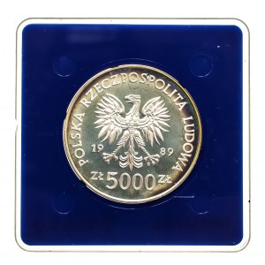 Polska, PRL (1944-1989), 5000 złotych 1989, Toruń - Mikołaj Kopernik