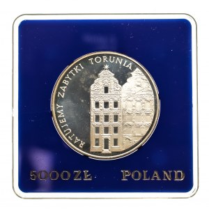 Polska, PRL (1944-1989), 5000 złotych 1989, Ratujemy Zabytki Torunia