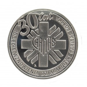 Polska, Rzeczpospolita od 1989, 10 złotych 2021, 30-lecie Caritas Polska